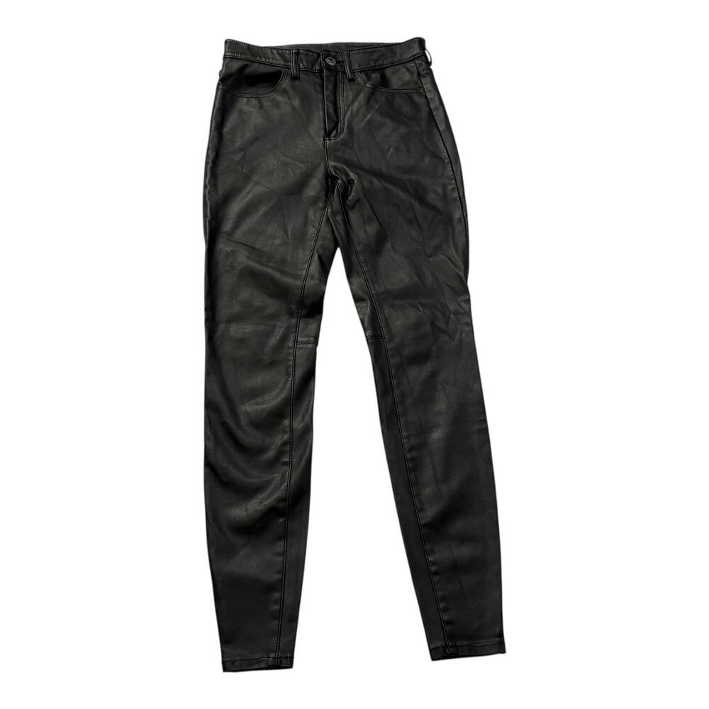 Free People Faux Leather Pants - Skinny Black - Small 26 Waist - Soft Leggings